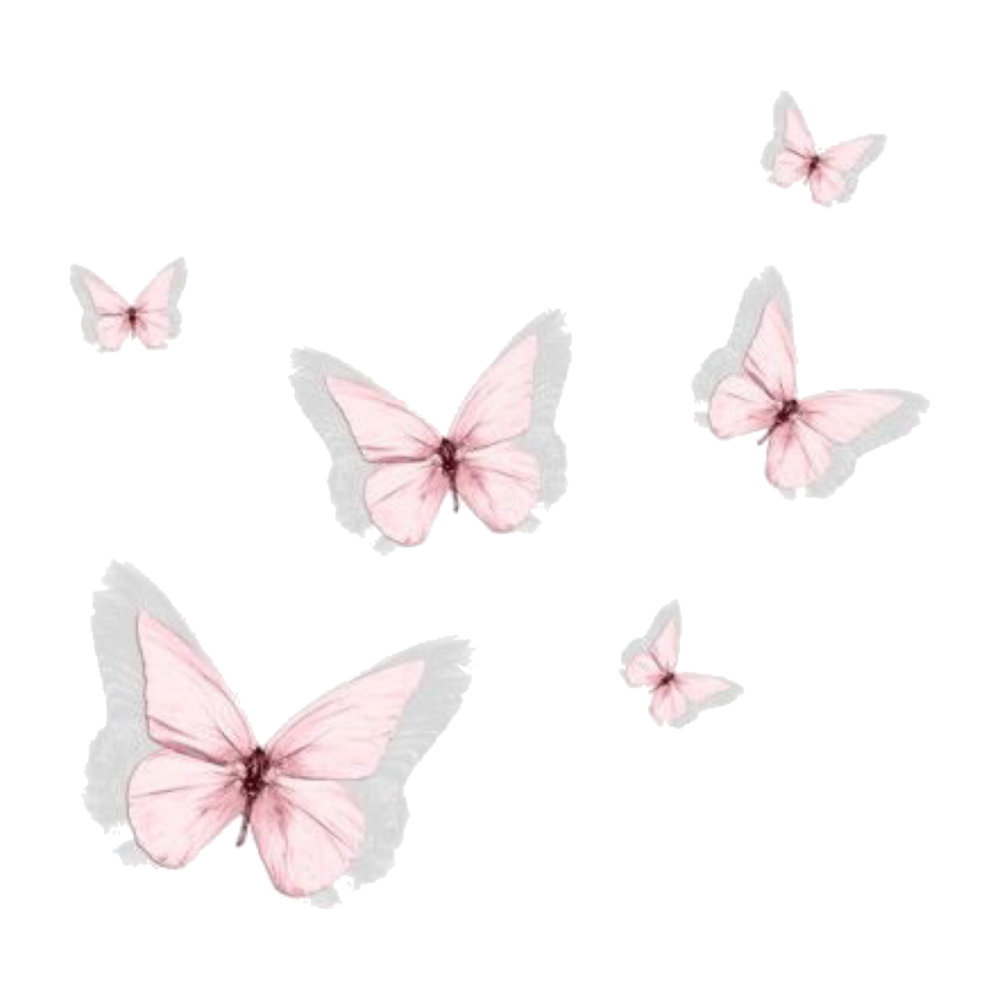 Маленькие бабочки на прозрачном фоне