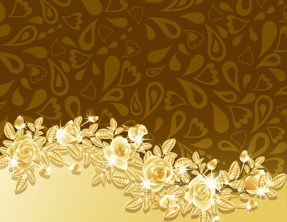 Золотистые обои