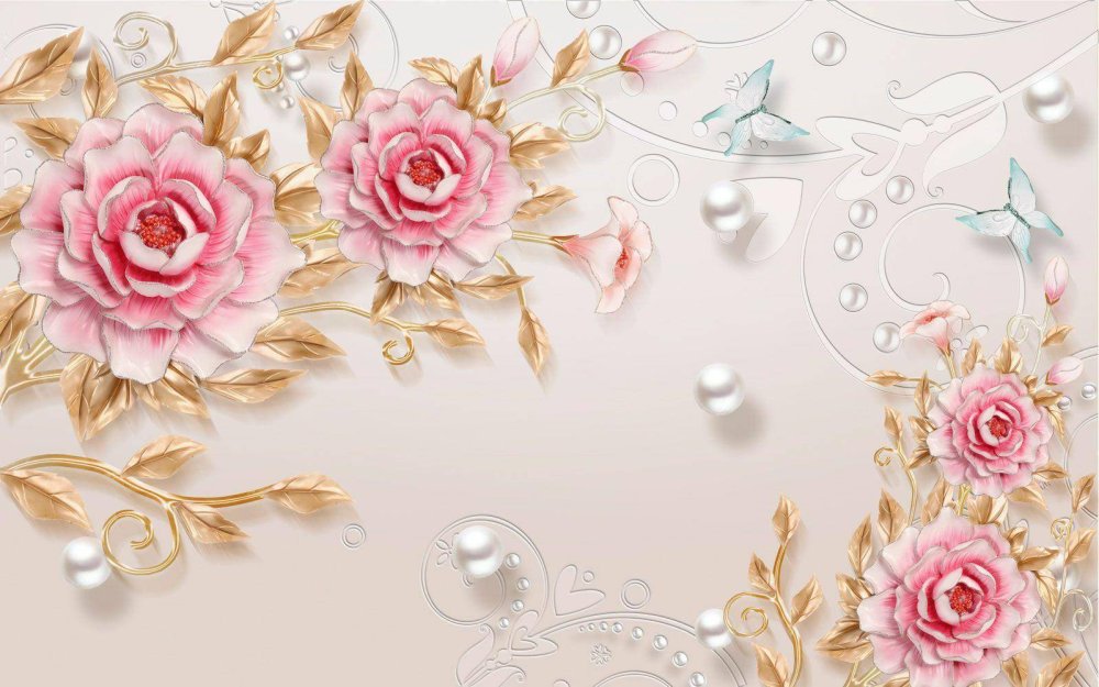 Фотообои розовые