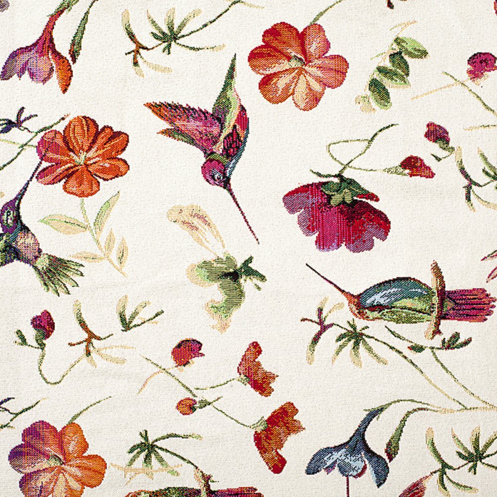 Ткань «Колибри» 1 п/м 140 см сине-фиолетовые птицы