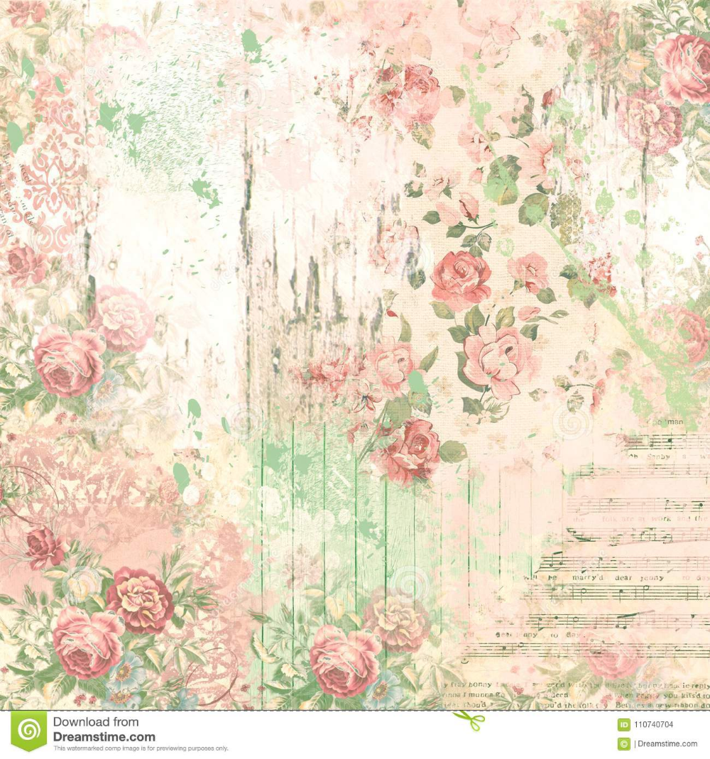 Флористическая бумага Винтаж