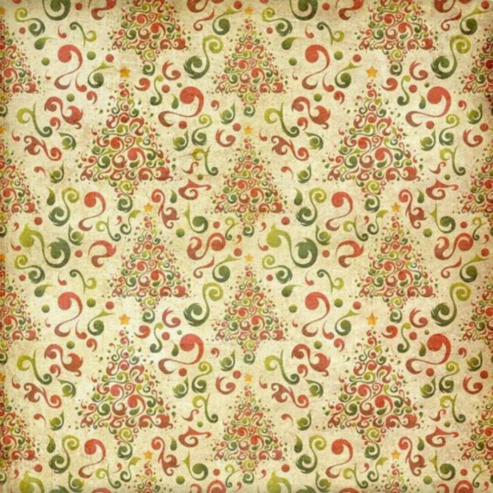 Винтажная Новогодняя бумага