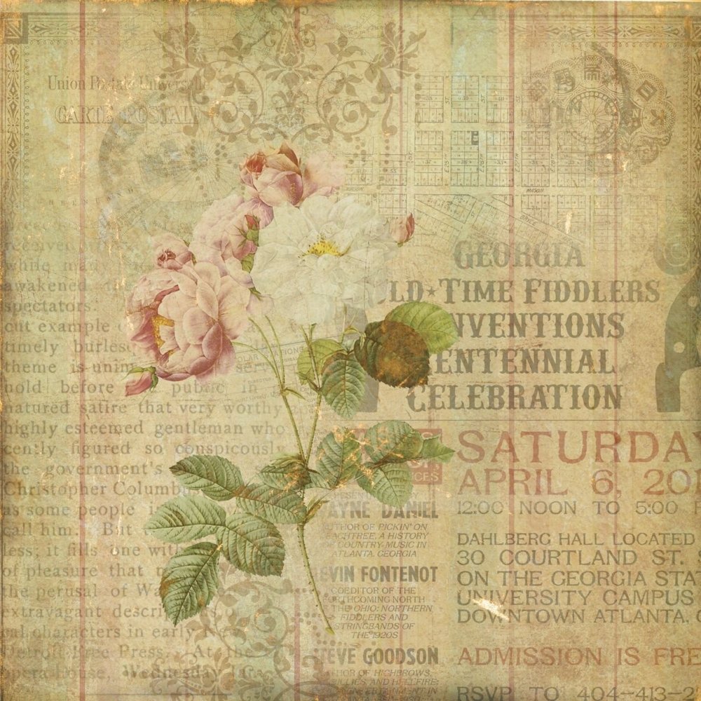 Бумага для скрапбукинга старинная