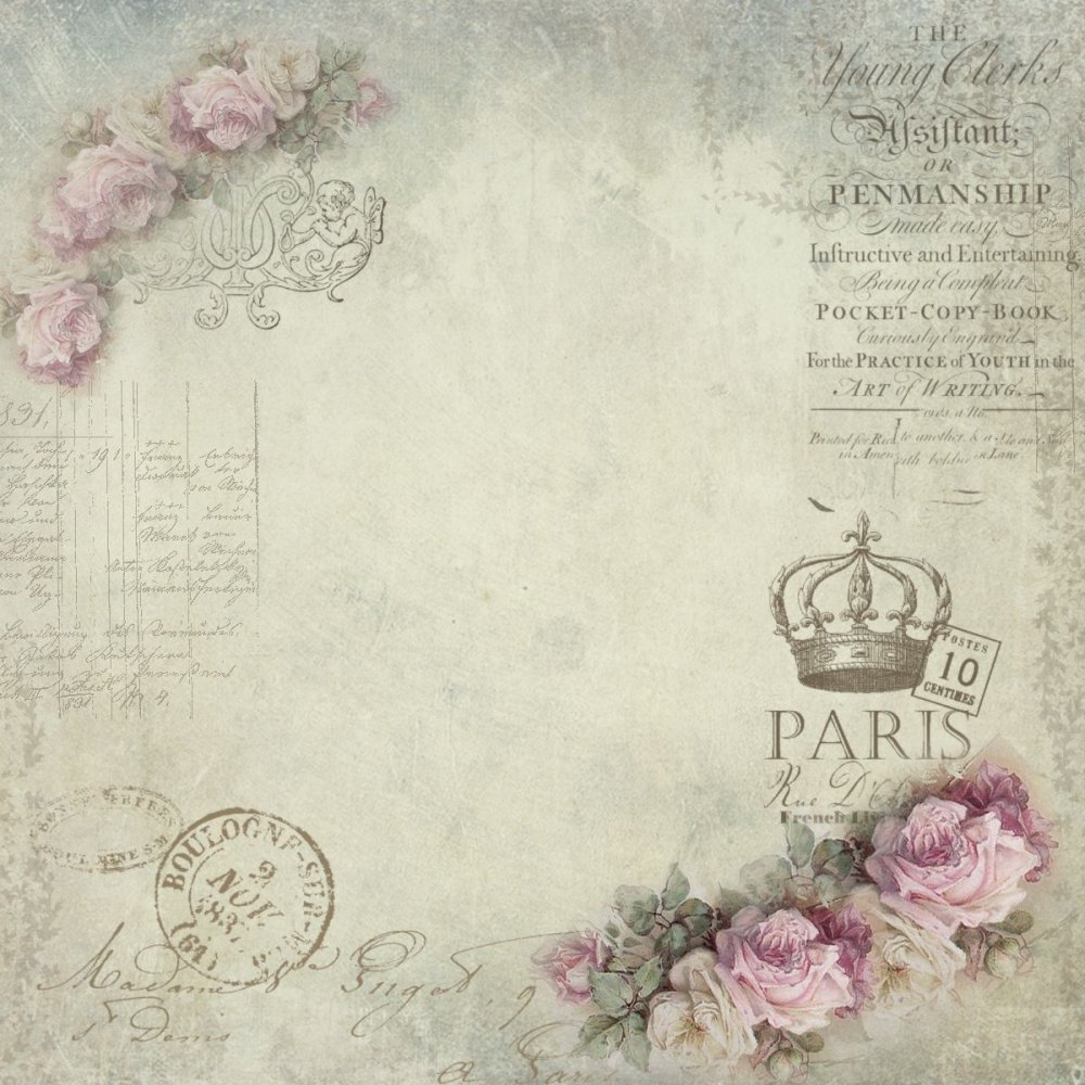 Крафт тексты скрап Винтаж