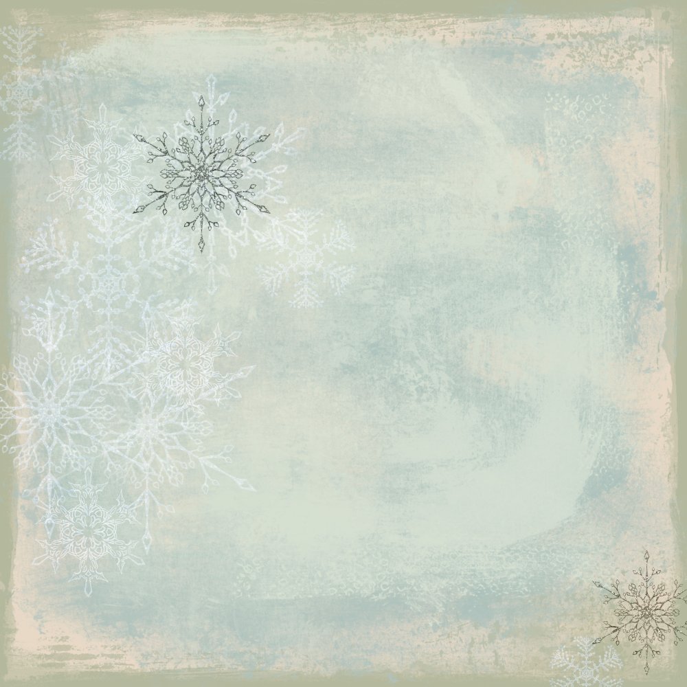 Бумага для скрапбукинга зимняя