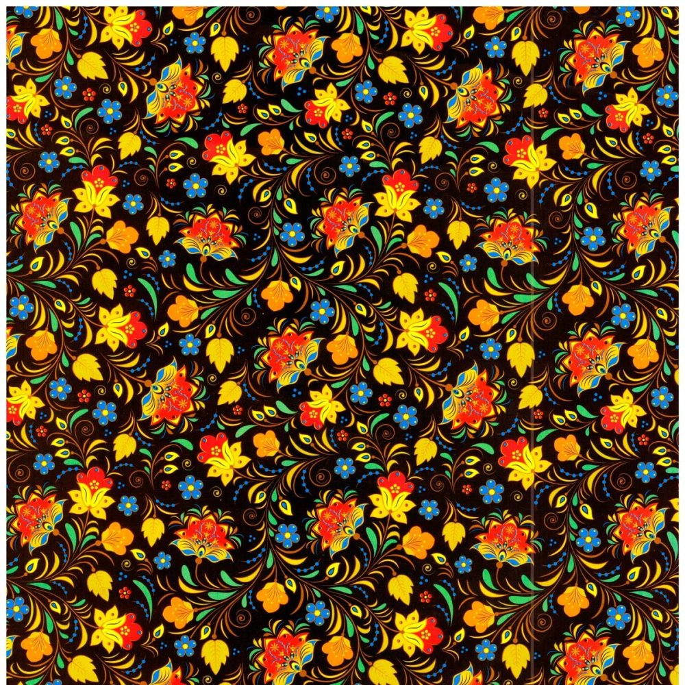 Хохлома на черном фоне