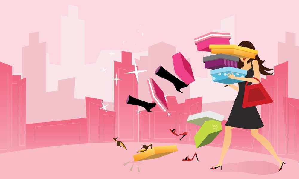 Модные векторные девушки