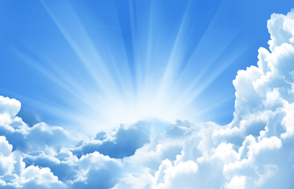 Голубое небо с облаками