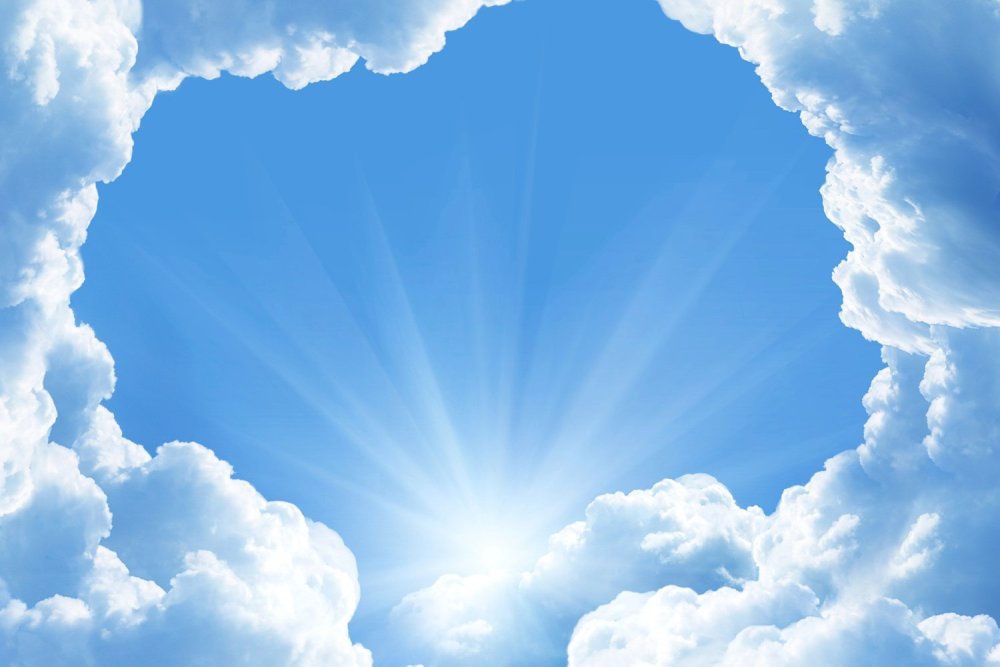 Голубое небо с облаками