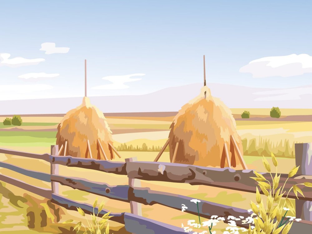 Пейзаж деревни