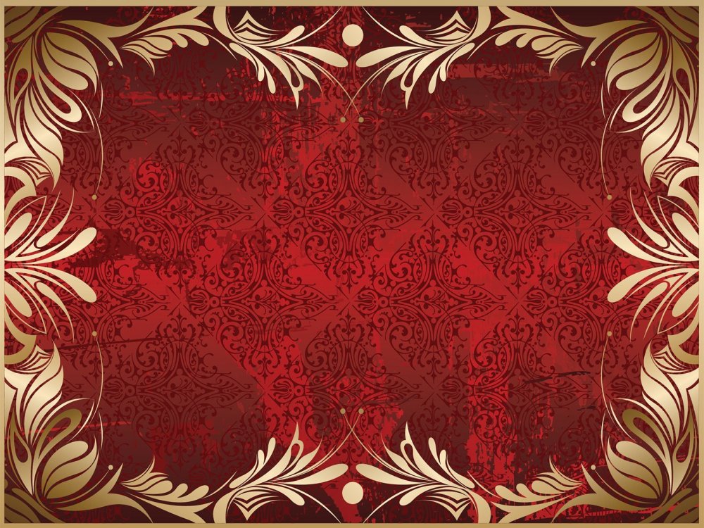 Красный фон с узорами