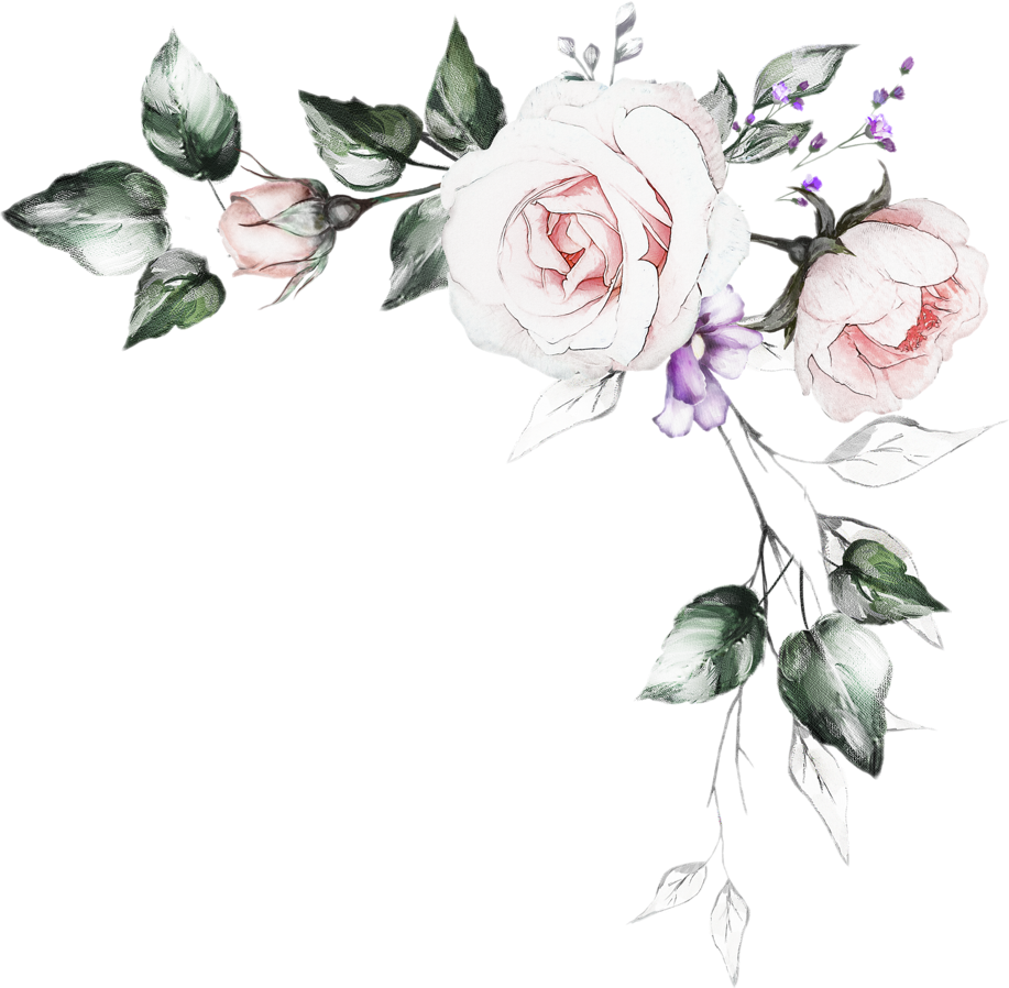 Акварельные цветы для пригласительных