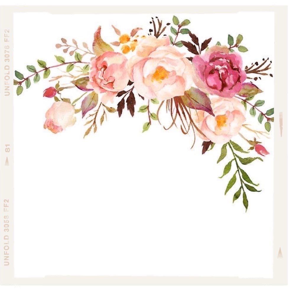 Акварельные цветы для пригласительных