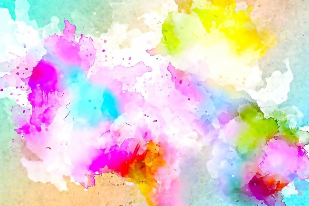 Яркие Акварельные пятна