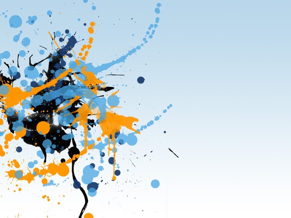 Цветные пятна краски