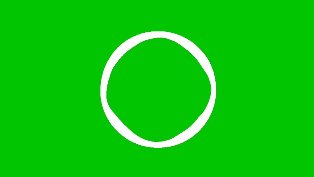 Зеленый круг на белом фоне