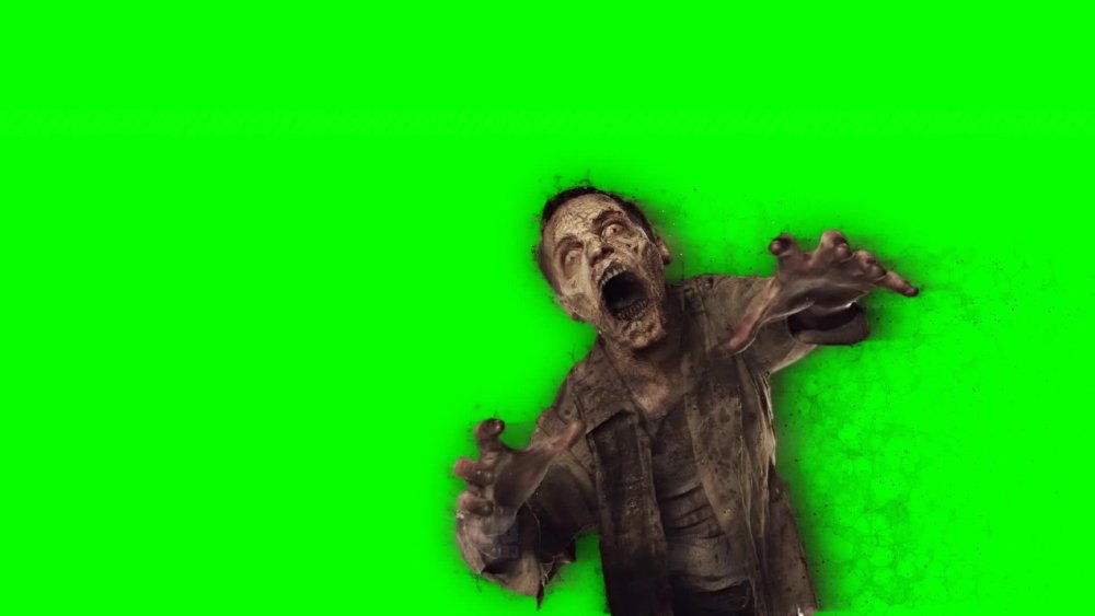 Призрак на зеленом фоне