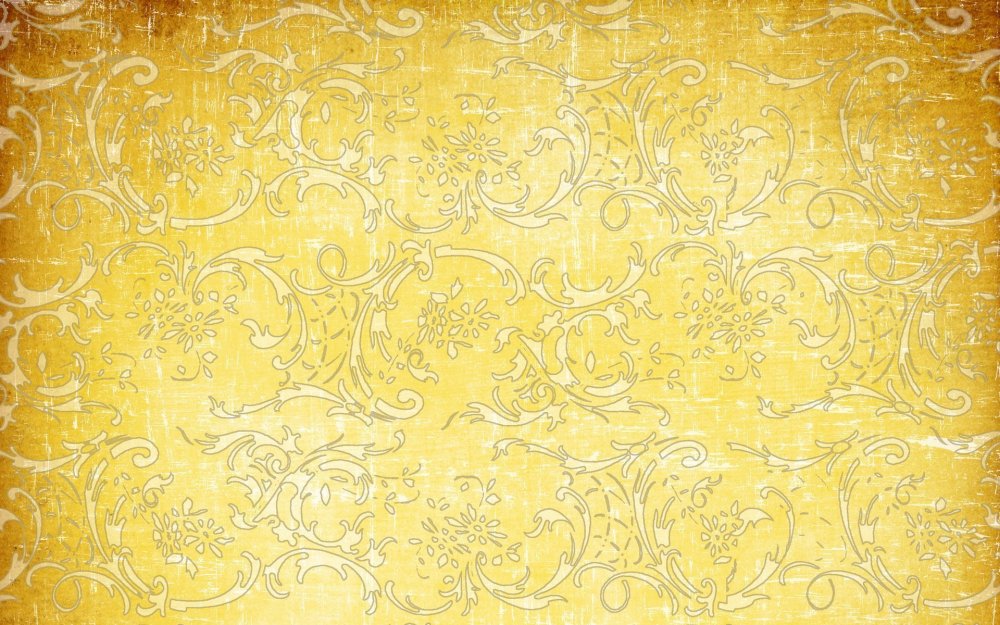 Цветочный орнамент золотой