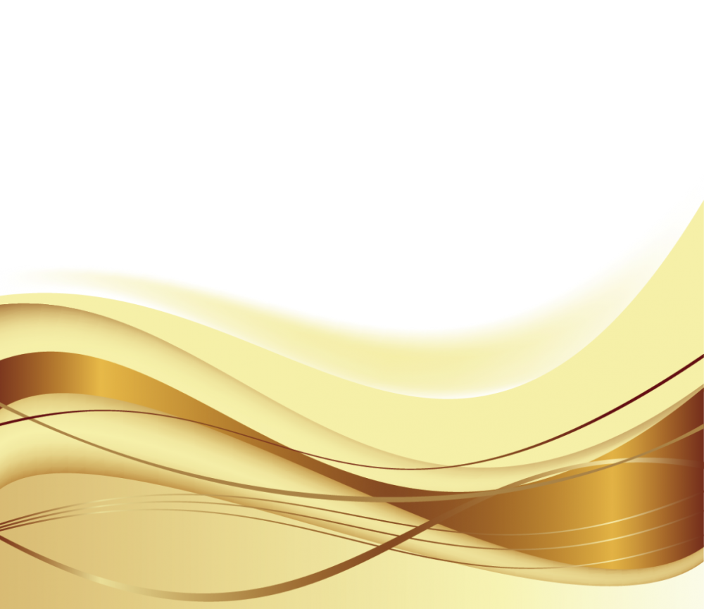 Золотая волна на прозрачном фоне