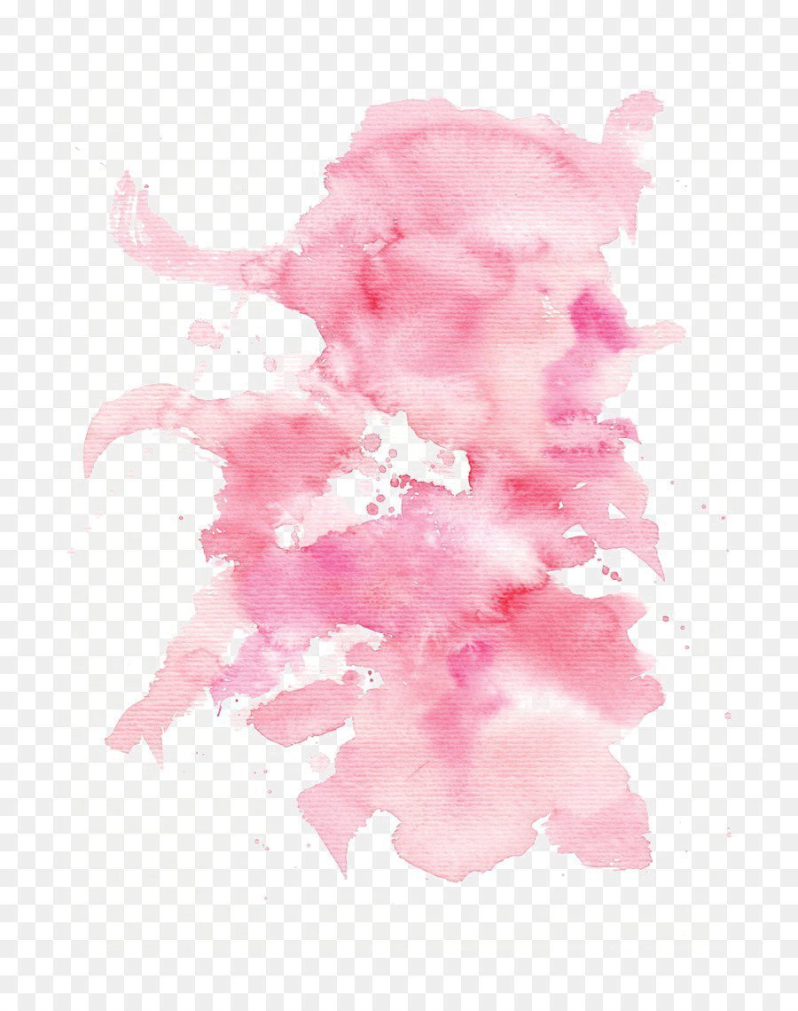 Розовый акварельный мазок