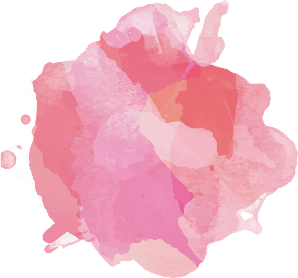 Акварельное пятно розовое