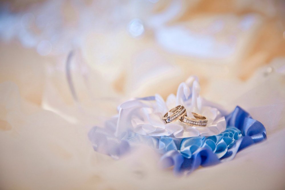 Голубой свадебный фон