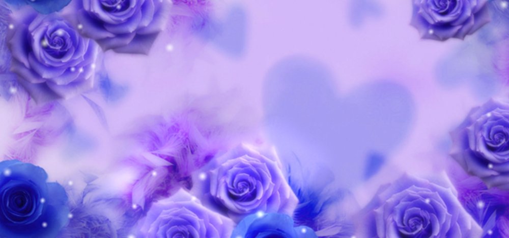 Синие цветы для баннера