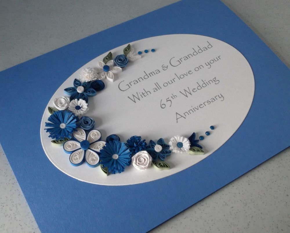 Открытка на сапфировую свадьбу своими руками