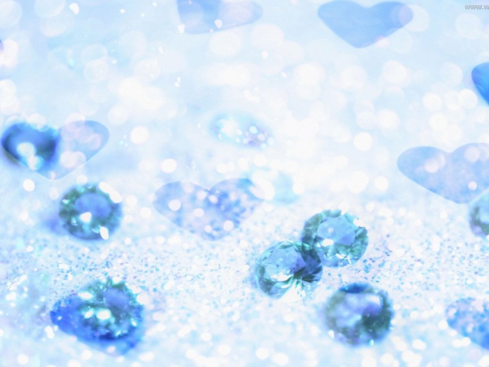 Синий фон со стразами