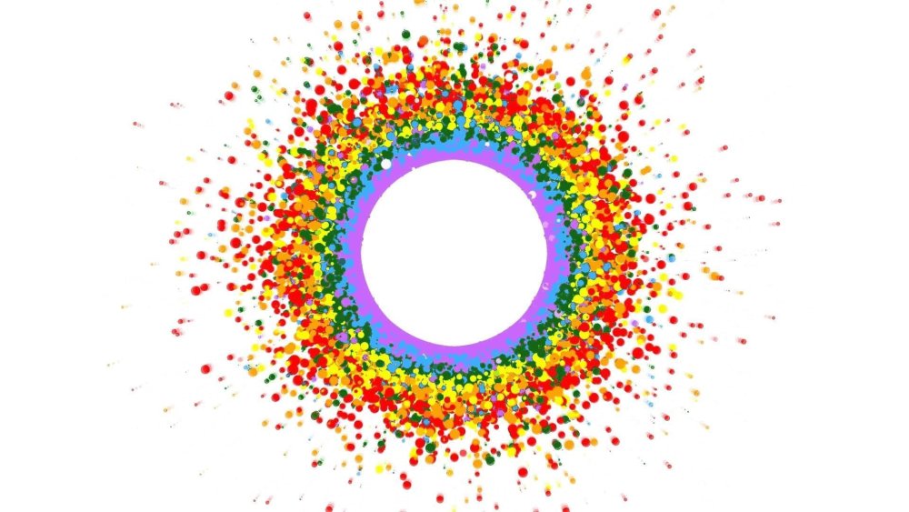 Красный неоновый круг