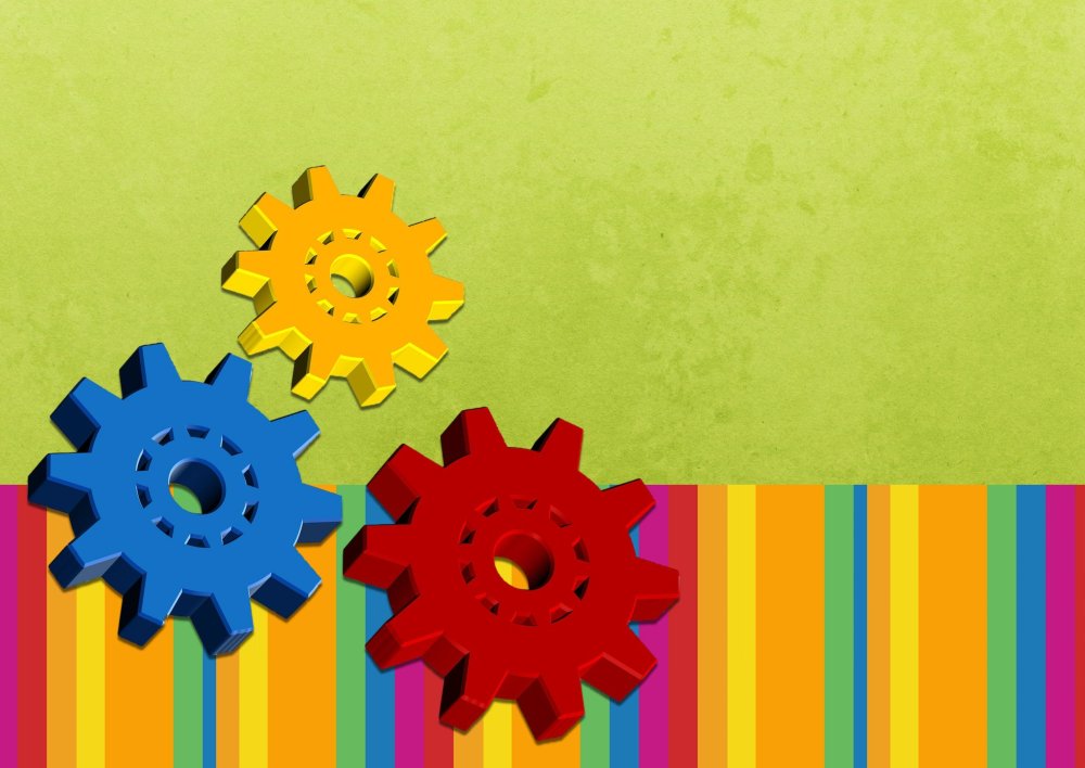 Шестеренки цветные