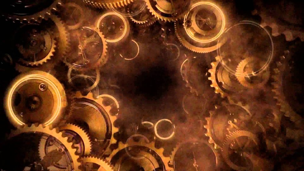 Серый фон с шестеренками