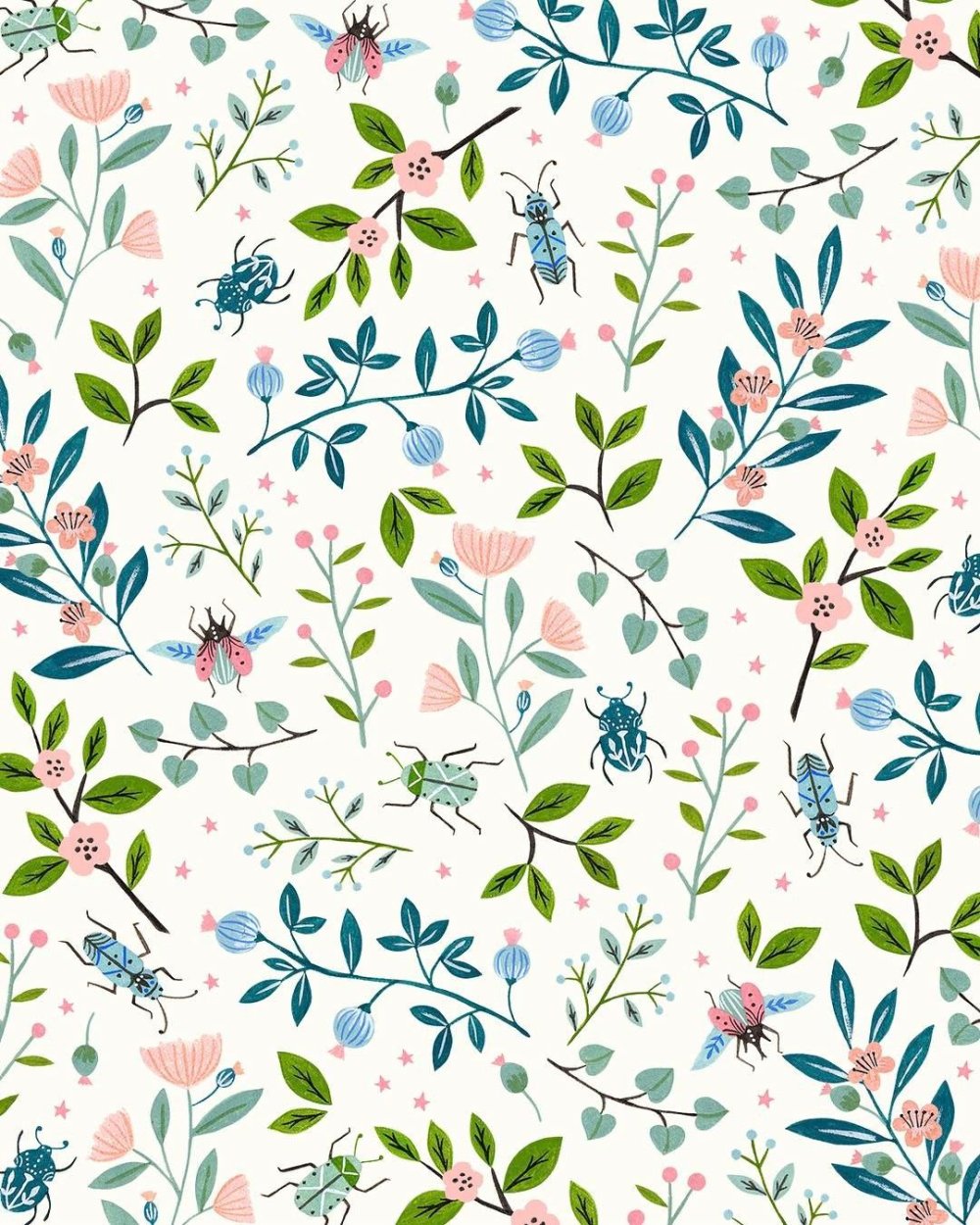 Принт мелкие цветы