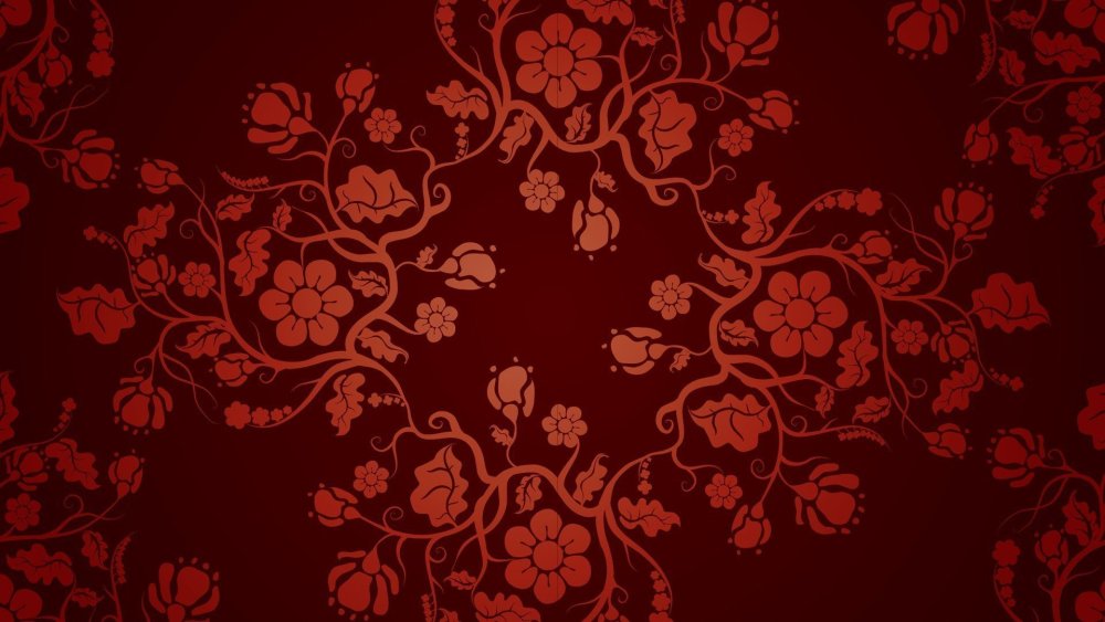 Бордовый фон с узорами