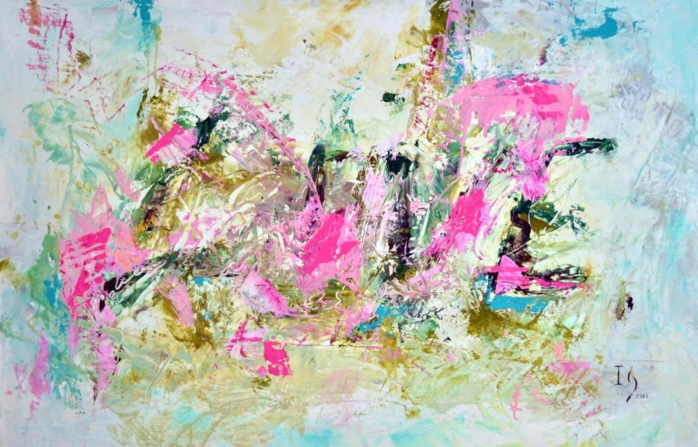 Современное искусство абстракция цветы