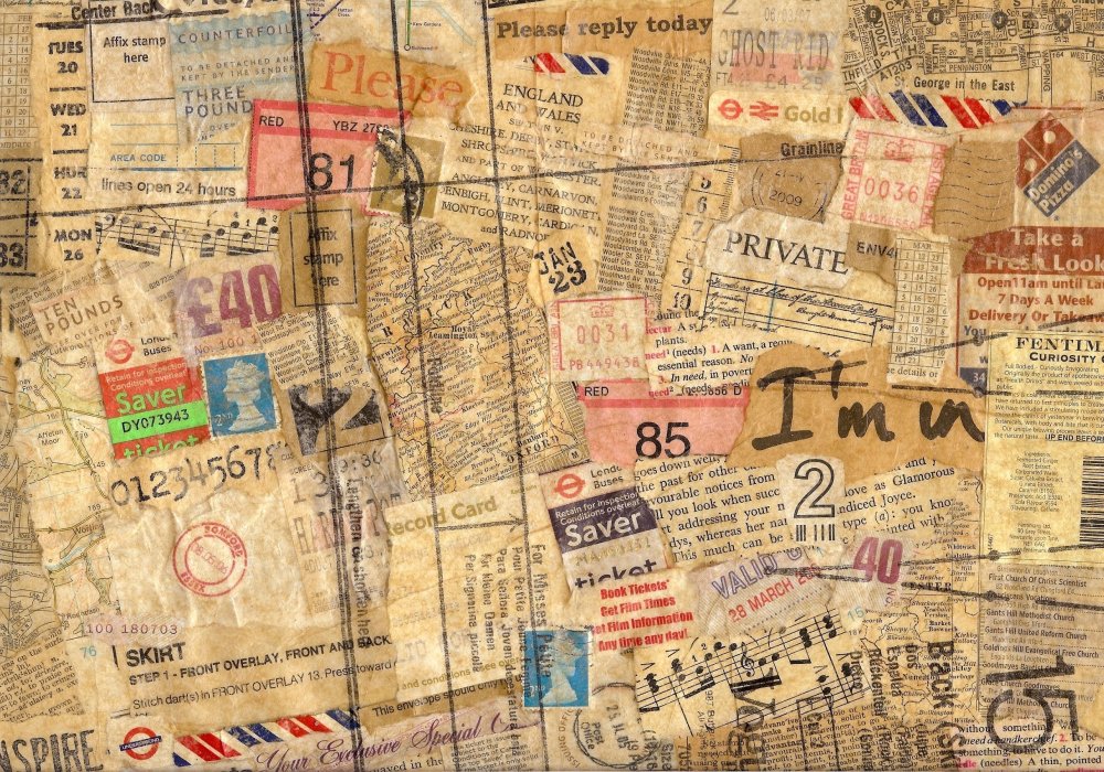 Коллаж из старых газет