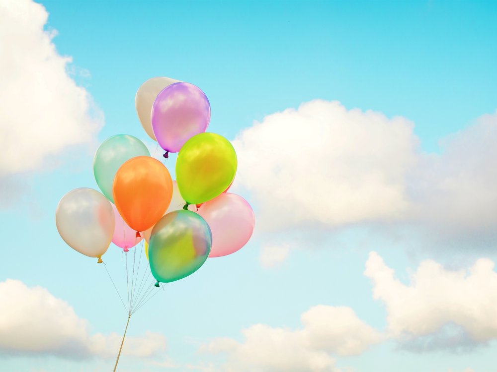 Фон с воздушными шарами