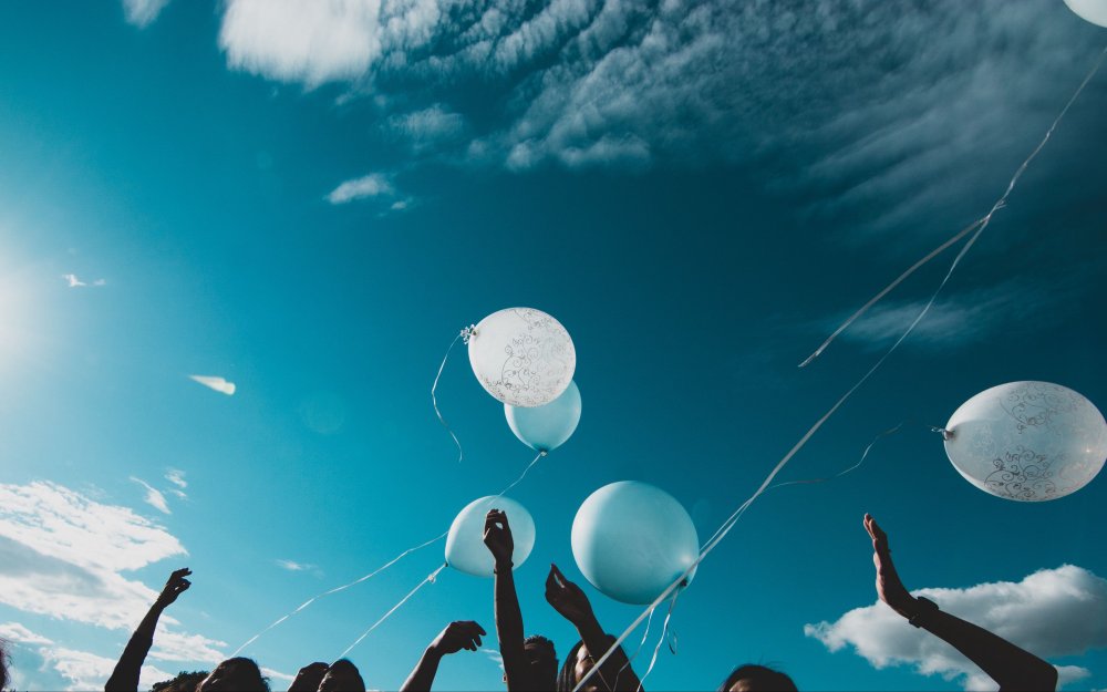 Фон с воздушными шарами