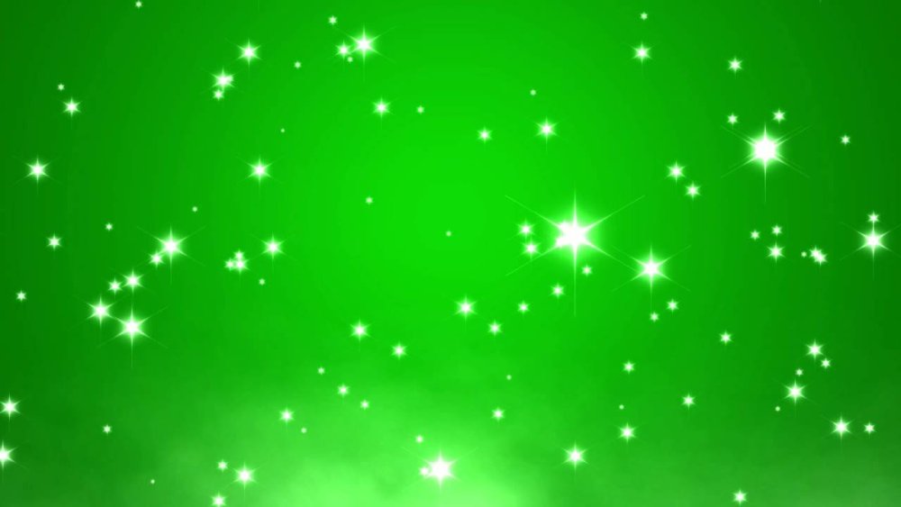 Зеленый фон со звездочками