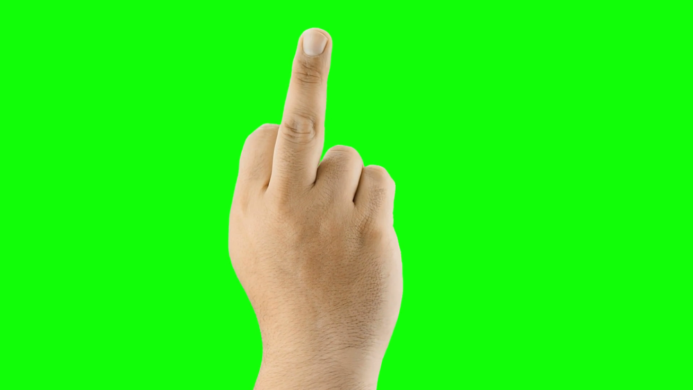 Рука на зеленом фоне