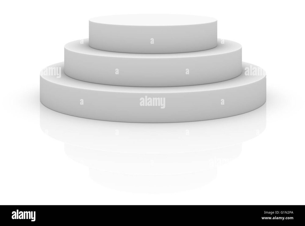 Пьедестал круглый на белом фоне