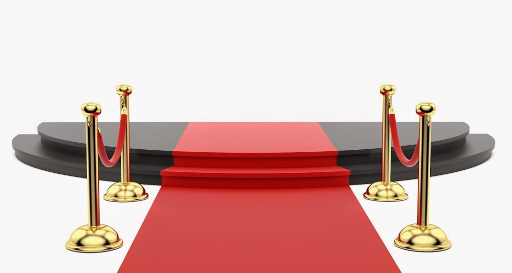 Красная дорожка с пьедесталом