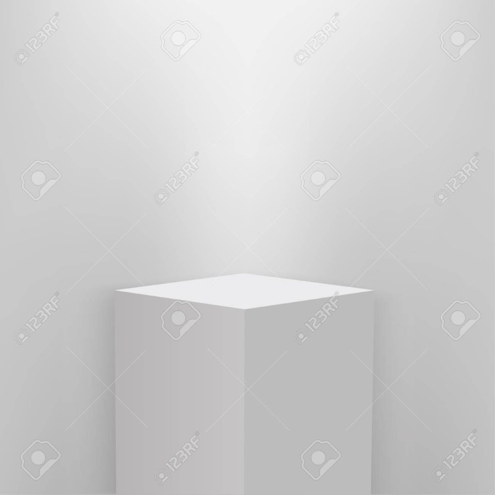 Пьедестал белый мокап