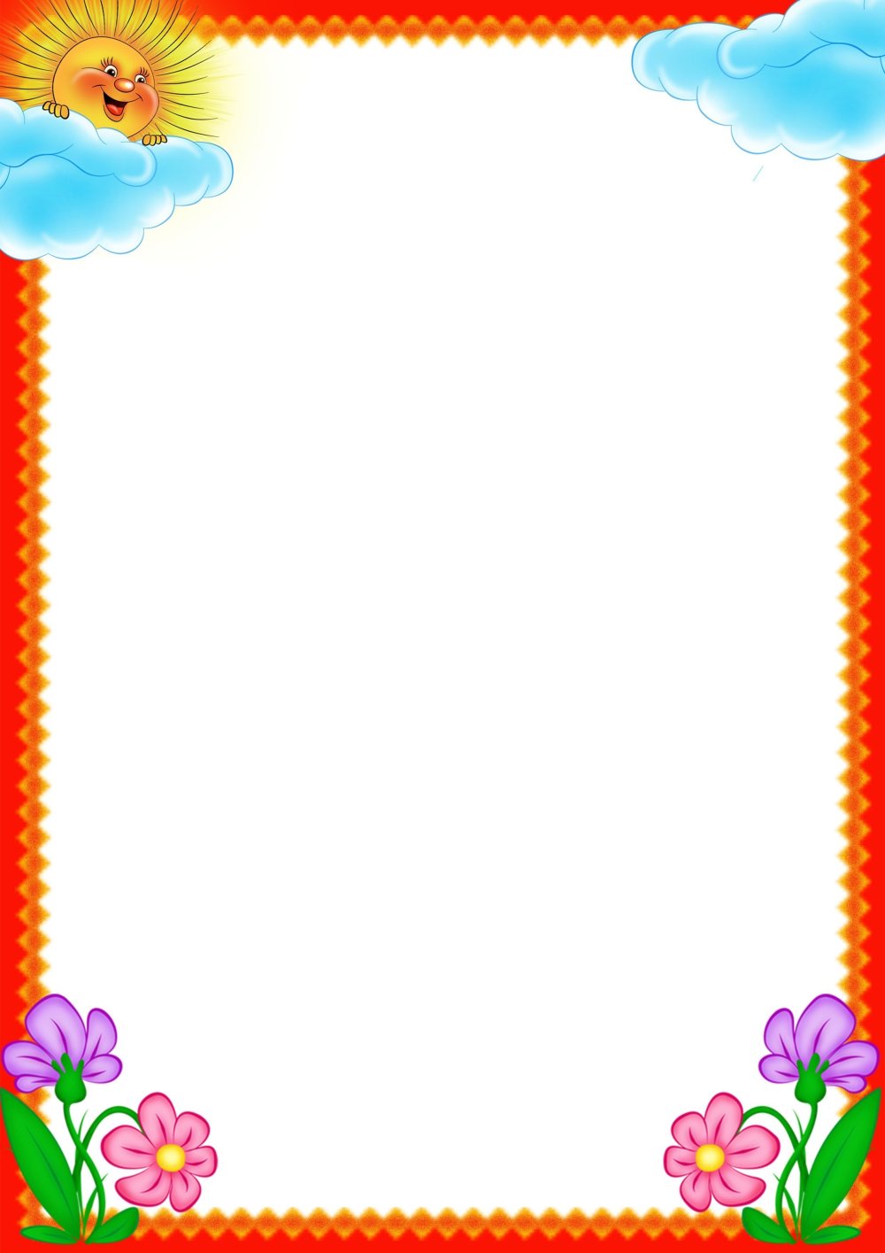 Весенняя рамка вертикальная