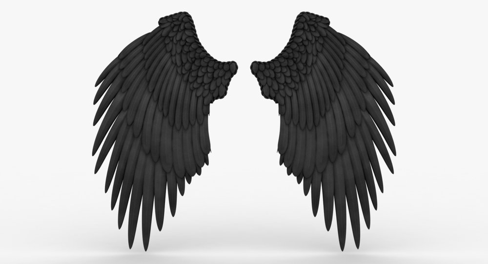 Крылья демона на прозрачном фоне
