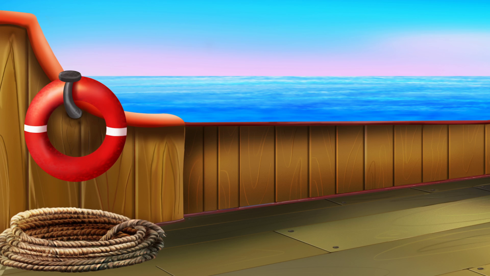 Палуба корабля мультяшная