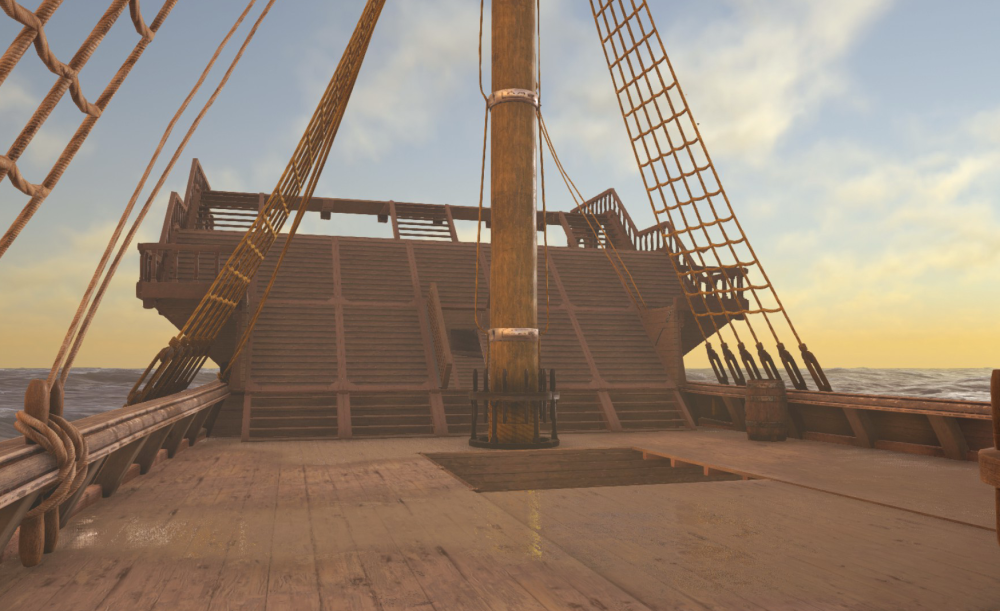 Палуба корабля сбоку