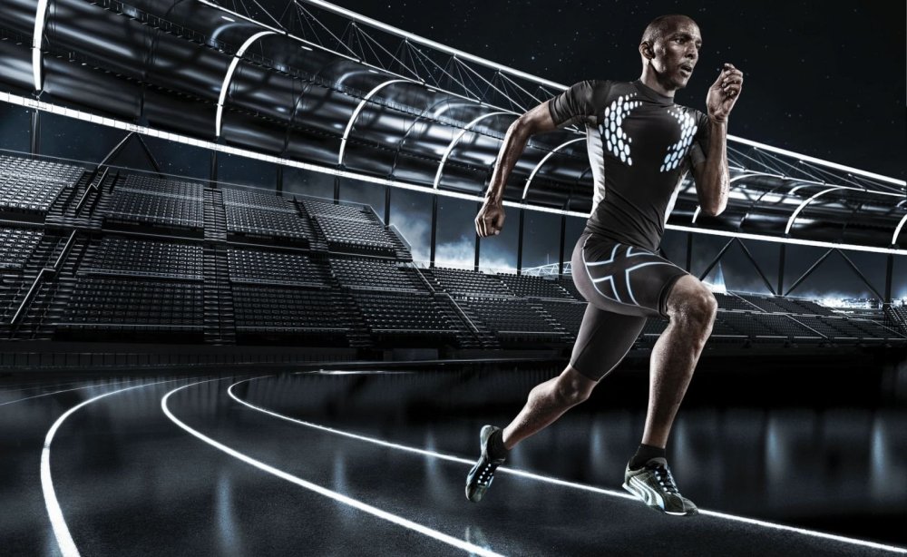 Силуэт бегущего человека