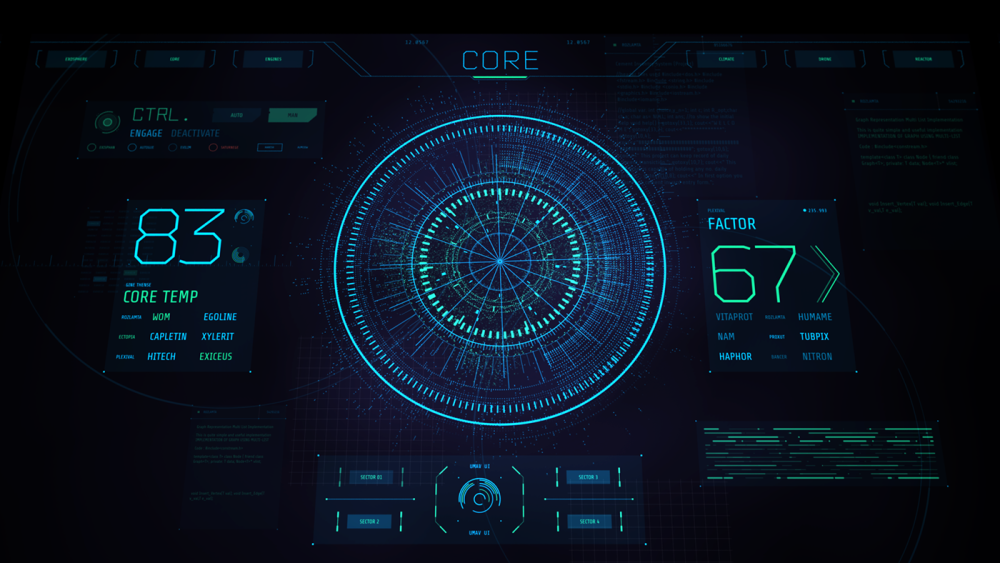 Sci-Fi UI Интерфейс