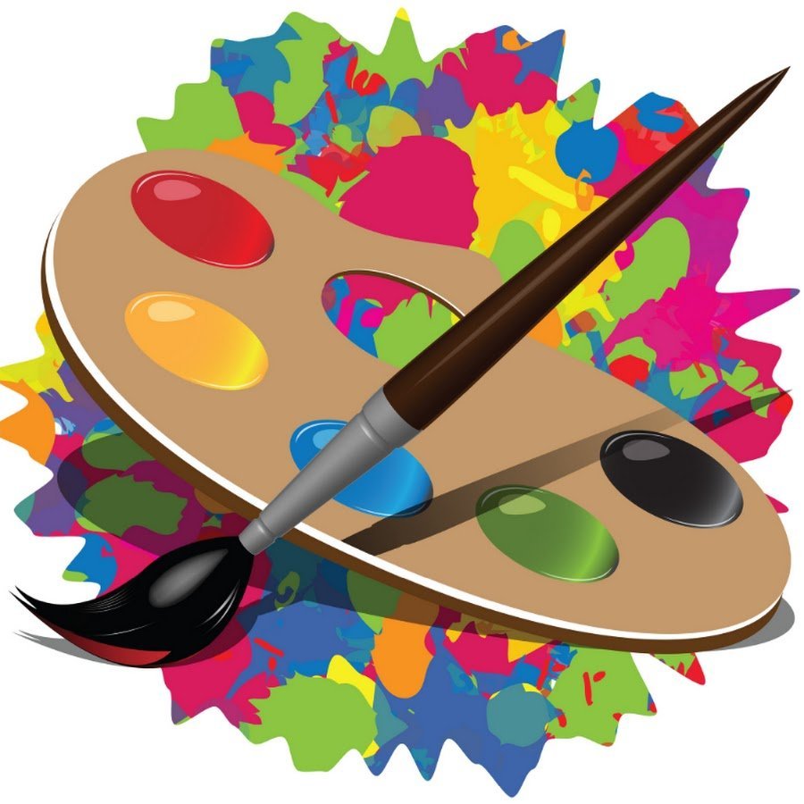 Кисти краски силуэт